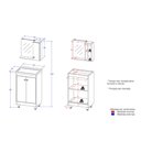 Ver imagem 4 de Gabinete Banheiro com Cuba e Espelheira 45cm Multimóveis CR10057 Branco