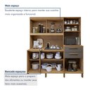 Ver imagem 5 de Armário para Cozinha 7 Portas 2 Gavetas 180,8cm Citrino Yescasa