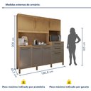 Ver mais imagens de Armário para Cozinha 7 Portas 2 Gavetas 180,8cm Citrino Yescasa