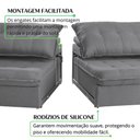Ver imagem 6 de Sofá Cama Flórida Retrátil e Reclinável 260 cm Linho Cinza