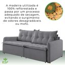 Ver mais imagens de Sofá Cama Flórida Retrátil e Reclinável 260 cm Linho Cinza