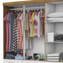 Ver mais imagens de Guarda-roupa D22 6 Portas 6 Gavetas com Espelho e Pés
