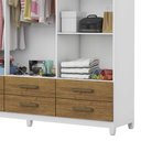 Ver imagem 7 de Guarda-roupa D22 6 Portas 6 Gavetas com Espelho e Pés
