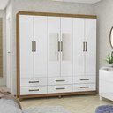 Ver imagem 2 de Guarda-roupa D22 6 Portas 6 Gavetas com Espelho e Pés