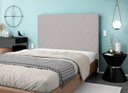 Ver imagem 3 de Cabeceira Sky Plus Casal 1400mm Veludo Adar Off White - Simbal