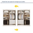 Ver imagem 7 de Closet Casal sem Portas 3 Gavetas Caribe Branco