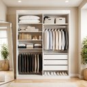 Ver imagem 1 de Closet Casal sem Portas 3 Gavetas Caribe Branco