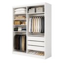 Ver imagem 2 de Closet Casal sem Portas 3 Gavetas Caribe Branco