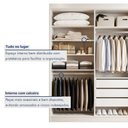 Ver mais imagens de Closet Casal sem Portas 3 Gavetas Caribe Branco