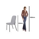 Ver imagem 5 de Conjunto Sala de Jantar Mesa com 4 Cadeiras California Preto/Cinza