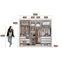 Ver imagem 5 de Guarda Roupa Casal 100% Mdf 6 Portas 6 Gavetas - Rizon -branco - Móveis Novo Horizonte