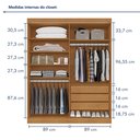 Ver imagem 4 de Closet Casal sem Portas 3 Gavetas Caribe