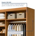 Ver imagem 5 de Closet Casal sem Portas 3 Gavetas Caribe Marrom/Cinamomo