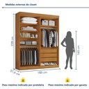 Ver imagem 3 de Closet Casal sem Portas 3 Gavetas Caribe