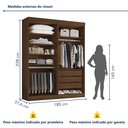 Ver imagem 3 de Closet Casal sem Portas 3 Gavetas Caribe