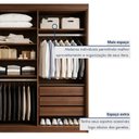 Ver mais imagens de Closet Casal sem Portas 3 Gavetas Caribe