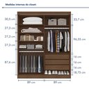 Ver imagem 4 de Closet Casal sem Portas 3 Gavetas Caribe