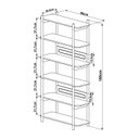 Ver imagem 4 de Estante 180 Cm 6 Prateleiras Palhinha Pé Madeira