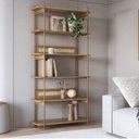 Ver imagem 2 de Estante 180 Cm 6 Prateleiras Palhinha Pé Metal