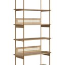 Ver imagem 6 de Estante 180 cm 6 Prateleiras Palhinha Pé Metal Bege/Hanover/Dourado