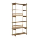 Ver imagem 5 de Estante 180 cm 6 Prateleiras Palhinha Pé Metal Bege/Hanover/Dourado