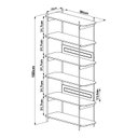 Ver imagem 4 de Estante 180 Cm 6 Prateleiras Palhinha Pé Metal