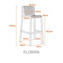 Ver imagem 2 de Kit com 4 Banquetas Floripa em Polipropileno - Cor Verde Aloe