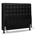 Ver imagem 1 de Cabeceira Cama Box Casal Queen Size Ciara 160cm Botonê com Frame Suede Preto