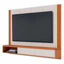 Ver imagem 1 de Painel Tv 75 Pol e Bancada Suspensa Trento Off White/freijó C05 - Mpozenato