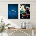 Ver imagem 1 de Kit 2 Quadros Marinheiros Umbanda- Salve a Marujada 45x34cm - com Vidro:madeira Preta