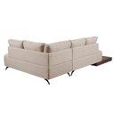 Ver imagem 4 de Sofá de Canto Nori Curva Le 2,61m em Linho com Base em Madeira Cor Cru 2320