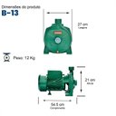 Ver imagem 2 de Bomba Monoestágio B-13 3/4 Cv Monofásico IP44 127/220 V Verde Ebara
