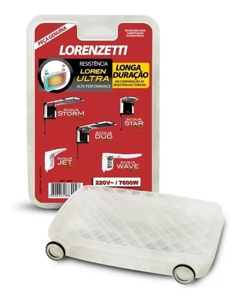 Resistencia Lorenzetti Chuveiro Acqua Duo Ultra 220v 7800w - 4