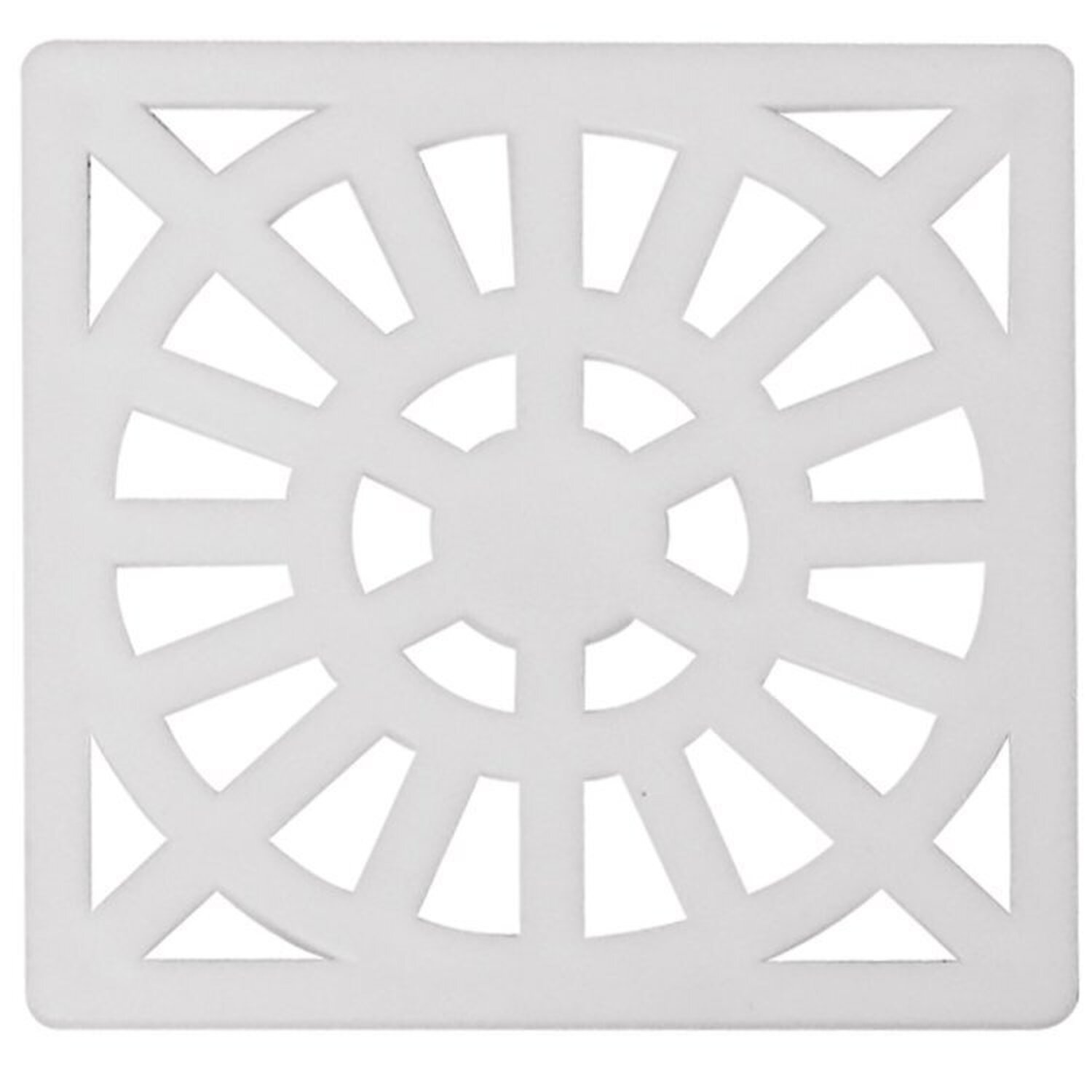 Kit com 3 Grelha Quadrada 9,3 X 9,3cm em Pp Branca com Canto Vazado Astra - 1