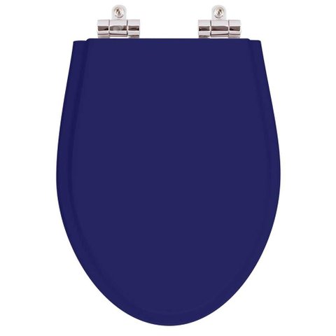 Assento Sanitario Poliester com Amortecedor Absolute Azul Cobalto para Vaso Ideal Standard