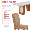 Ver imagem 7 de Mesa de Jantar Carolina Tampo 180cm MDF com Vidro Canto Copo e 6 Cadeiras Melissa