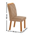 Ver imagem 3 de Mesa de Jantar Carolina Tampo 180cm MDF com Vidro Canto Copo e 6 Cadeiras Melissa