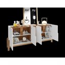 Ver imagem 4 de Buffet 4 Portas C- Prateleiras Lizz 1,90 Branco-cedro