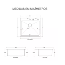Ver imagem 7 de Kit Cuba Pia Aço Inox Quadrada Cozinha e Torneira Flexivel Preta Brinovar
