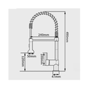 Ver imagem 2 de Kit Cuba Pia Aço Inox Quadrada Cozinha e Torneira Flexivel Preta Brinovar