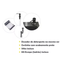 Ver imagem 6 de Kit Cuba Pia Aço Inox Quadrada Cozinha e Torneira Flexivel Preta Brinovar