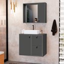 Ver imagem 1 de Conjunto Gabinete para Banheiro com Cuba Sobrepor e Espelheira Toro 60 Cm