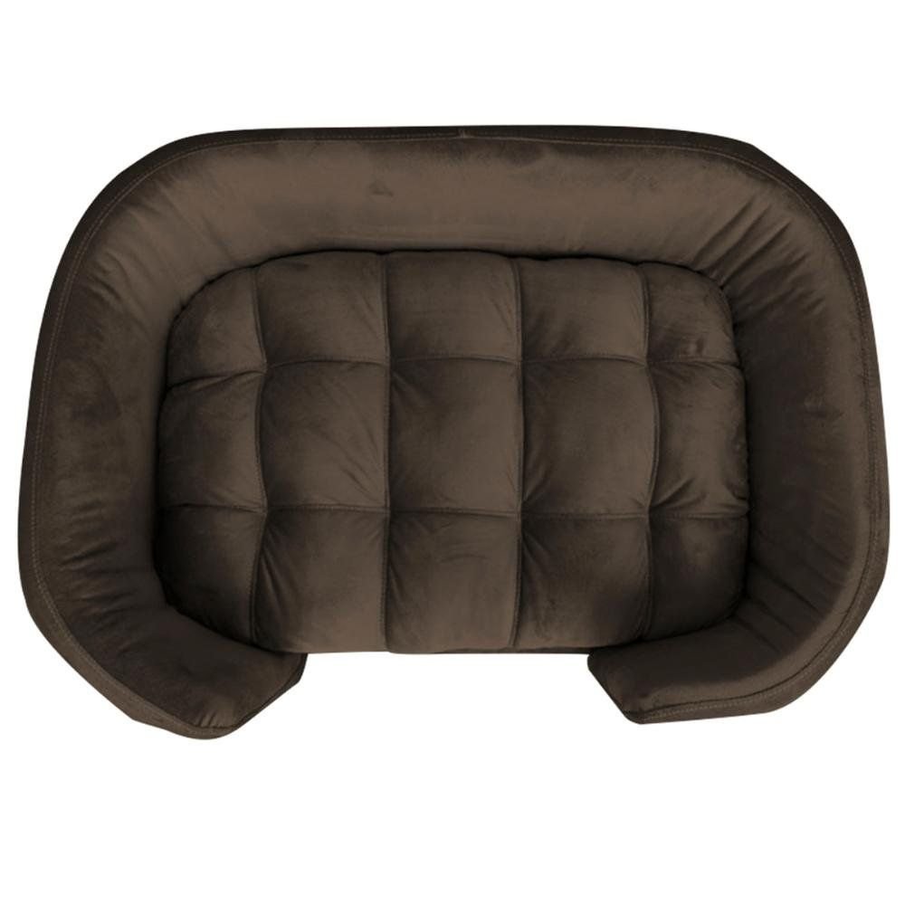 Cama Pet para Cães e Gatos Estofada com Pés Hannah - Marrom - 6