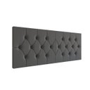 Ver imagem 3 de Painel Cabeceira Casal Capitonê Estofada 140cm Elisa Fixação Parede Suspenso:Cinza
