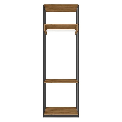 Guarda Roupa Modulado Closet Titan Preto Velluto/Freijó - PR Móveis