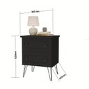 Ver imagem 3 de Conjunto Mesa Cabeceira MDF 2 Gavetas Fort