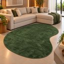 Ver imagem 1 de Tapete Classic Orgânico 1,98x2,48m Pelo Baixo Antiderrapante Verde Musgo