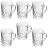 Kit 6 Caneca Lyor Diamante Vidro 220ml Café Chá Xícara Jog Cor:transparente - 1
