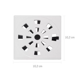 Kit com 10 Grelha Quadrada10,2 X 10,2cm com Anti-inseto Pvc Astra - 1