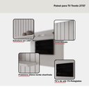 Ver imagem 3 de Painel para TV Trento 275 Ripado Bali com Aparador Kika-DJ Móveis